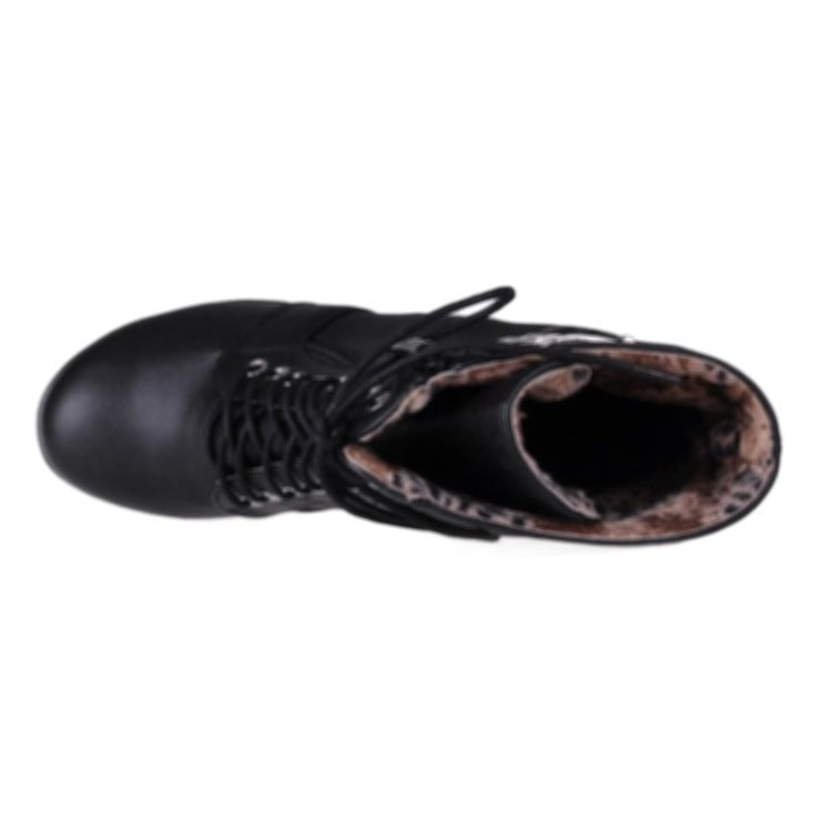 Elegante Kurzstiefel mit Blockabsatz – Wildleder Edition